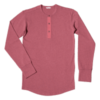 Pike Brothers 1927 Henley Shirt Long Sleeve - granate red