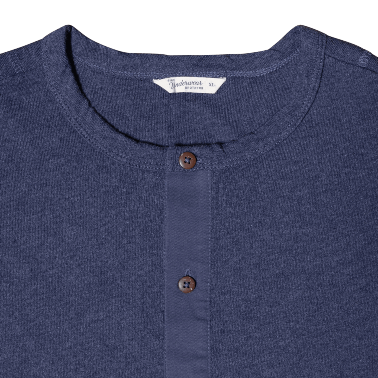 Pike Brothers 1927 Henley Shirt Long Sleeve - indigo melange