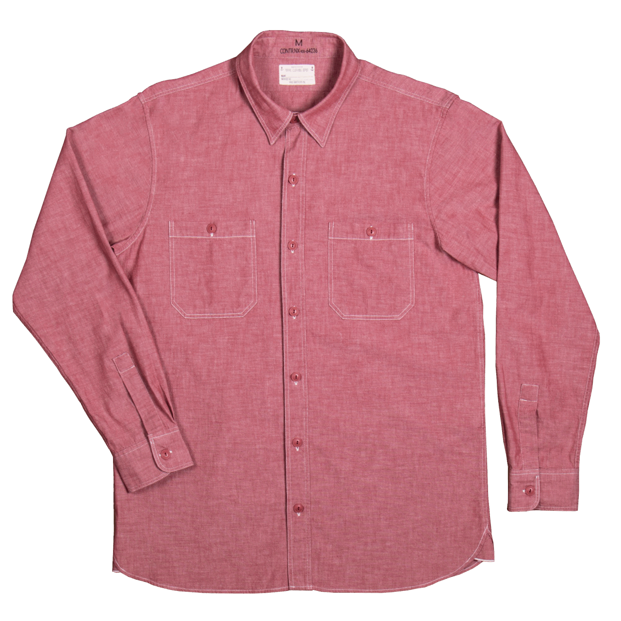 Pike Brothers 1940 USN Chambray Shirt Norfolk Red