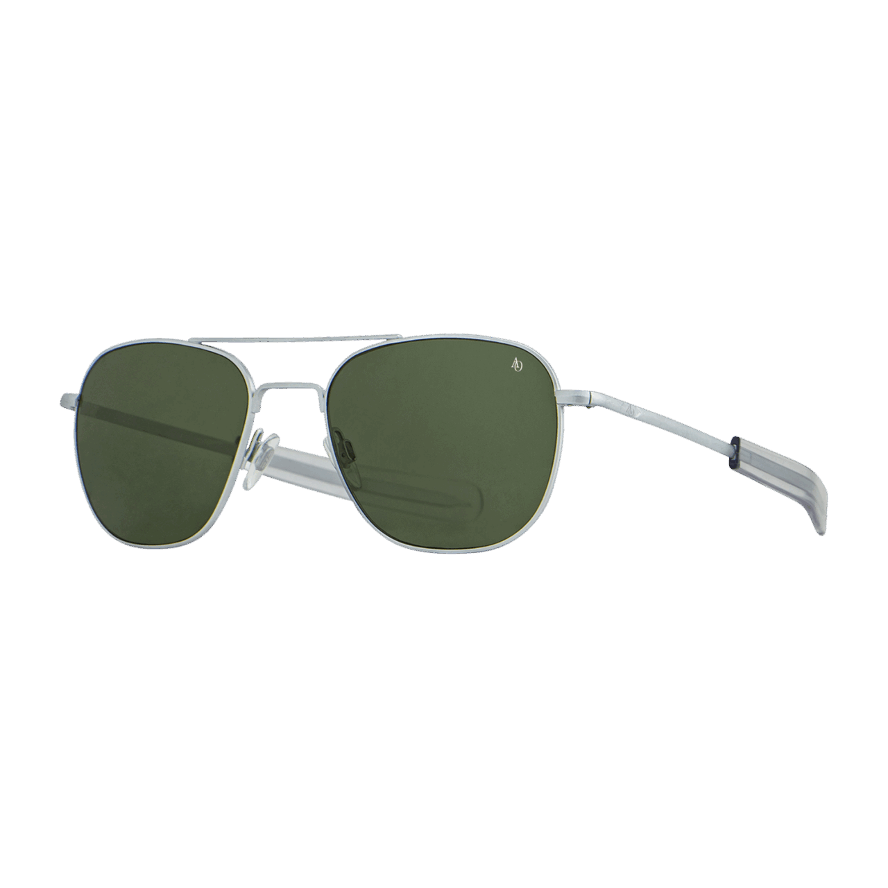 American Optical Pilotenbrille - Silber Matt / True Color grün