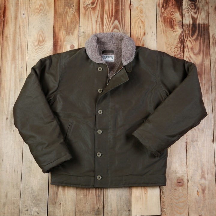 Pike Brothers 1944 N1-Deck Jacket Olive Waxed