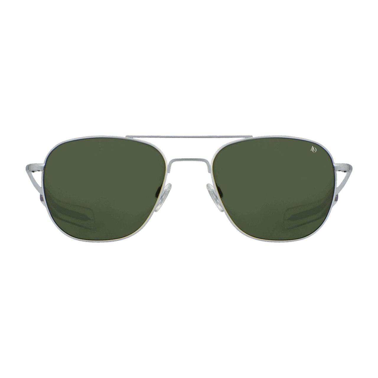 American Optical Pilotenbrille - Silber Matt / True Color grün